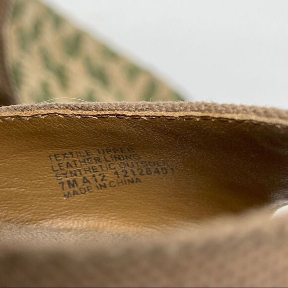 Tory Burch Linley Espadrille Wedges Platform Heels Women's 7 Olive Brown Lace Up - Picture 9 of 9